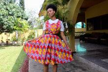 Load image into Gallery viewer, THE RAINBOW PLEATED DRESS - Sleeveless Pleated Wax Dress with pockets.