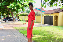 Load image into Gallery viewer, THE TUNIC NECK DRESS - Midi pencil dress with bishop sleeves