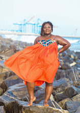 Load image into Gallery viewer, AYA 2 TIER - Crepe and Wax combination two tier dress