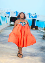 Load image into Gallery viewer, AYA 2 TIER - Crepe and Wax combination two tier dress