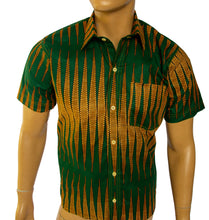 Load image into Gallery viewer, NKRUMAH SHORT SLEEVE – Men’s African wax print short sleeve shirt