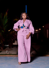 Load image into Gallery viewer, GAIL 2 PIECE - Colorful Creepe Palazzo pants and top.