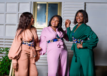 Load image into Gallery viewer, GAIL 2 PIECE - Colorful Creepe Palazzo pants and top.