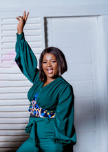 Load image into Gallery viewer, GAIL 2 PIECE - Colorful Creepe Palazzo pants and top.