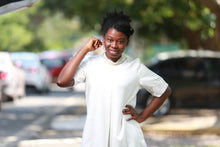 Load image into Gallery viewer, INVERTED DRESS - OFF WHITE A LINE DRESS