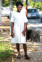 Load image into Gallery viewer, INVERTED DRESS - OFF WHITE A LINE DRESS