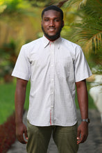 Load image into Gallery viewer, PAPS CHINOS WHITE AND RED SHORT SLEEVES SHIRT