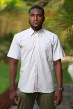 Load image into Gallery viewer, PAPS CHINOS WHITE AND RED SHORT SLEEVES SHIRT