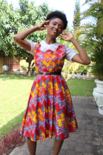 Load image into Gallery viewer, THE RAINBOW PLEATED DRESS - Sleeveless Pleated Wax Dress with pockets.
