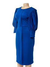 Load image into Gallery viewer, GAIL BLU – Blue stretchy midi dress
