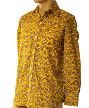 Load image into Gallery viewer, MENGLE WAX LONG SLEEVE – Men’s African wax print long sleeve shirt
